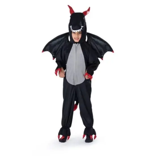 Dress Up America Black Dragon Costume for Kids image {7}