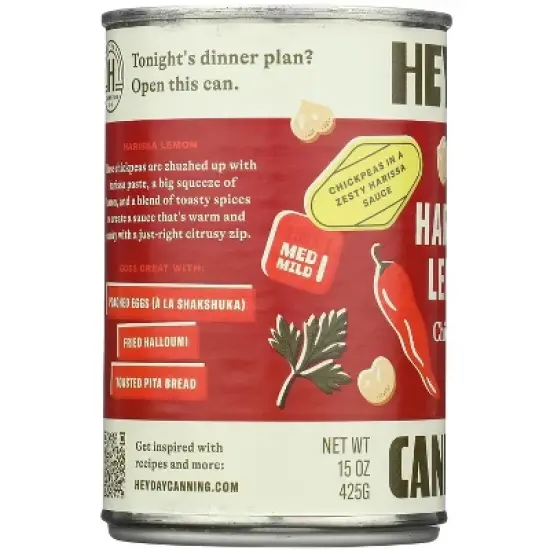 Heyday Canning Co Harissa Lemon Chickpeas - Case of 12/15 oz image {3}