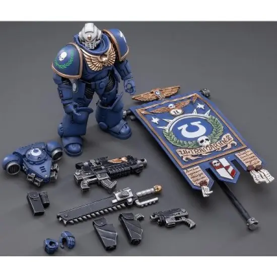 Ultramarines Primaris Ancient Posca 1/18 Scale | Warhammer 40K | Joy Toy Action figures image {4}