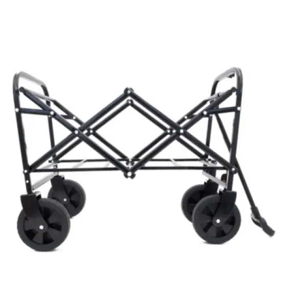 FURNIinspire Outdoor Serving Carts Minimeetall Extention Collapsible Foldable Wagon Cart for Camping Shopping 225lbs, Green, 25.98"*17.32"*37.4" image {4}