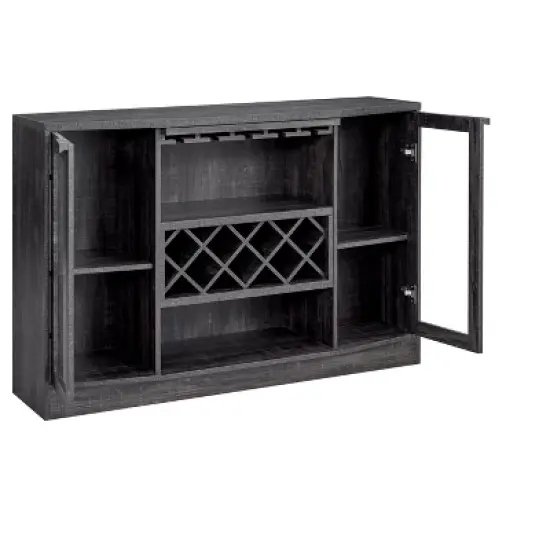 Home Source Jill Zarin Bar Cabinet with Curved Glass Doors image {1}