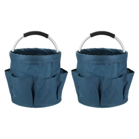 Unique Bargains 600D Oxford Waterproof Garden Tool Organizer Storage Carrier Bags 17L 2 Pcs image {7}