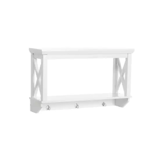 3 Hook La Crosse Wall Shelf - RiverRidge Home image {11}