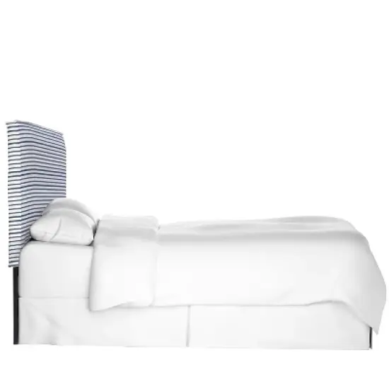 French Seam Slipcover Headboard in Nautical Stripe Navy - Cloth & Company image {2}