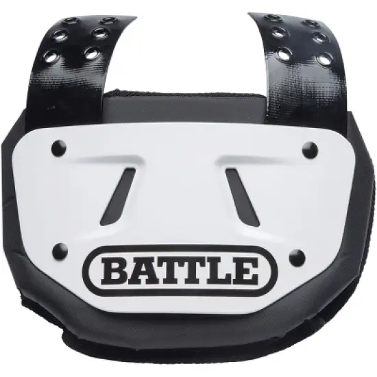 Battle Sports Protective Football Back Plate - White/Black image {3}