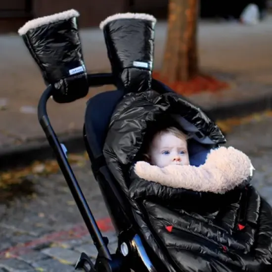 7AM Enfant Warmmuffs Stroller Gloves - Black Polar image {1}