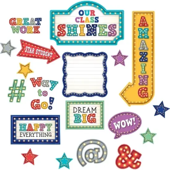 Teacher Created Resources Marquee Our Class Shines Bulletin Board Set 54 Piece (TCR3603) image {1}
