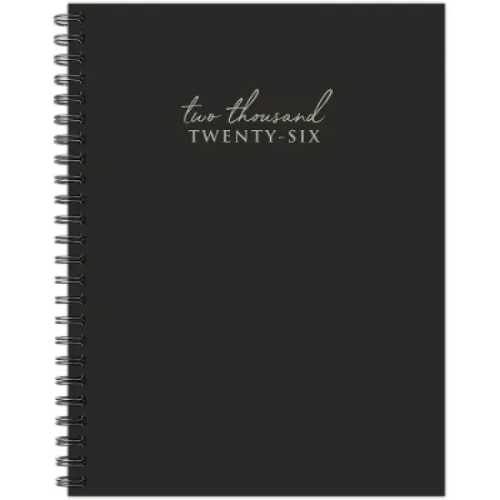 Willow Creek Press 6.5"x8.5" 2026 Contemporary Trilingual Softcover Planner Black image {6}