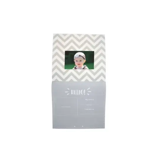 Pearhead First Year Calendar - Gray Chevron image {1}