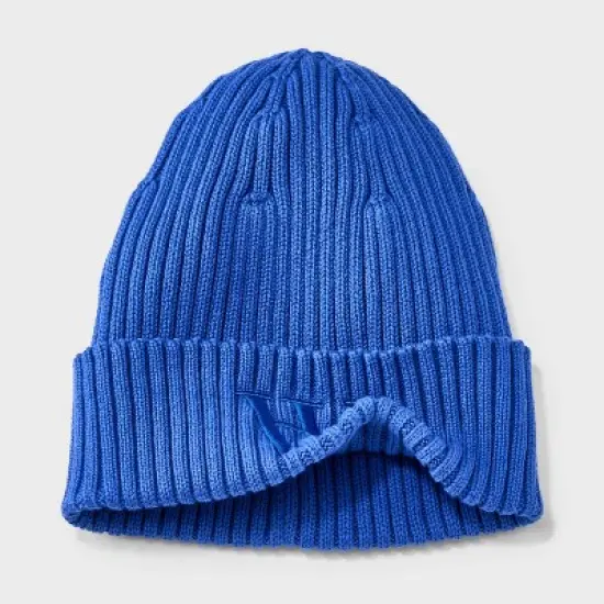 Houston White Adult Beanie - Blue image {2}