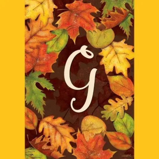 Briarwood Lane Fall Garden Flag 12x18 For Outdoor Fall Leaves Monogram Letter G For Fall Garden Flag Flags For Outside image {2}