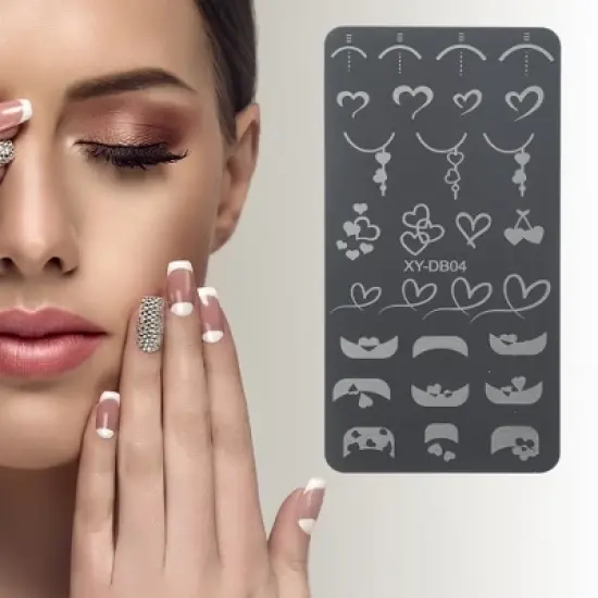 Unique Bargains Colorful Nail Art Stamp XY-DB04 Silver Tone 1 Pc image {3}