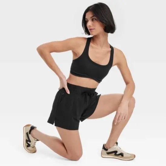 Women's Woven Mid-Rise Shorts 4" - All In Motion&trade; image {4}