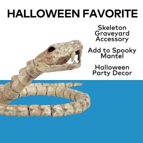 12 1/4" Slithering Snake Plastic Skeleton Halloween Decoration image {1}