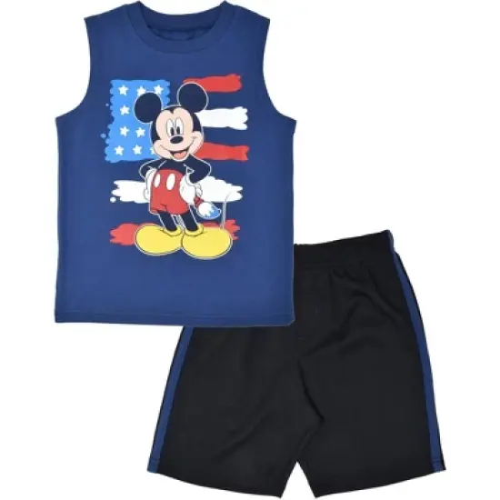 Disney Mickey Mouse Athletic Tank Top and Mesh Shorts Toddler to Little Kid image {8}