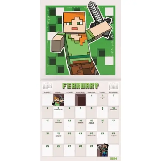 Trends International Inc. 2023-24 Wall Calendar 12.62"x12.37" Minecraft - 15th Anniversary Collector's Edition image {4}