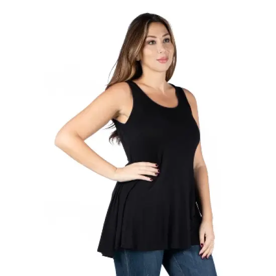 24seven Comfort Apparel Women's Plus Tunic Tank Top image {1}