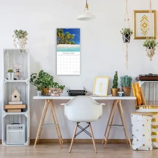 2026 Square Wall Calendar, Tropical Escapes, 16-Month Natural World Theme with 180 Reminder Stickers (12x12 In) image {1}