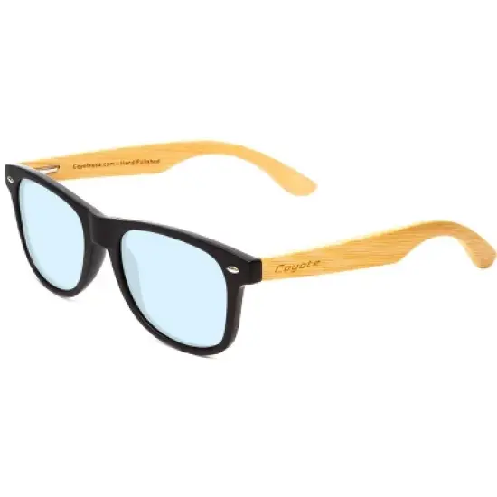 Coyote Eyewear Woodie Reading OR Blue Light Glasses Matte Black Bamboo Wood image {5}