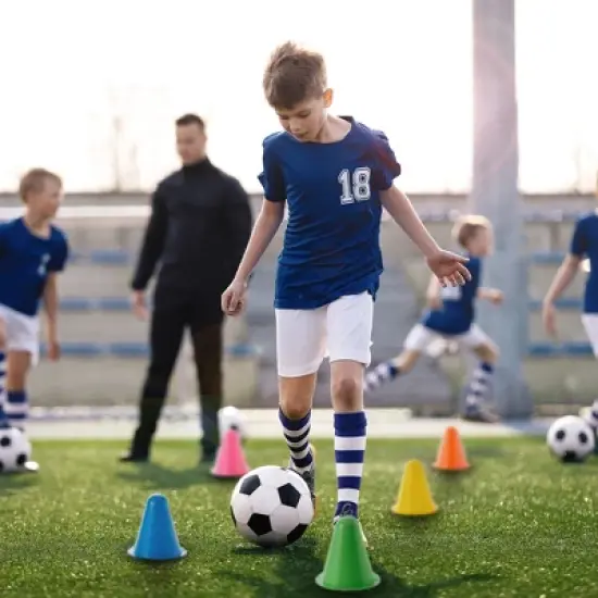 Juvale 50 Pack Mini Cones for Classroom, Small Sports Markers for Soccer, Playground - 3 inches image {1}