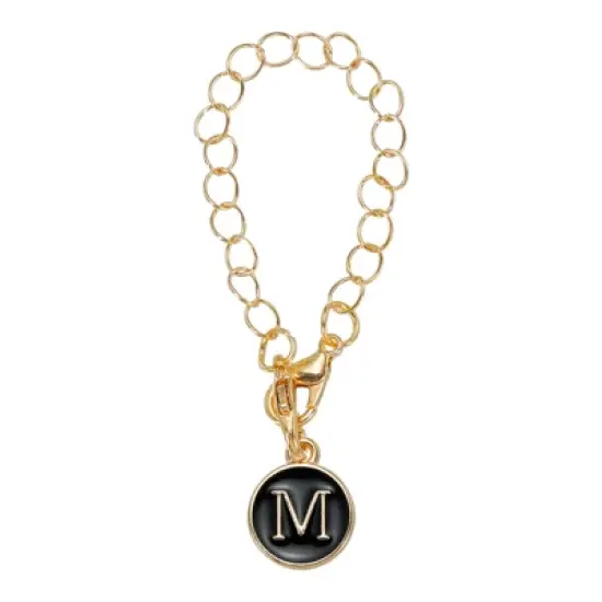 Unique Bargains Heart Shape Identification Handle Letter Charm Accessories Black 1 Pc image {12}