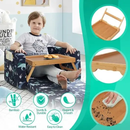 Attop Bed Tray Table with Folding Legs,Bamboo Breakfast in Bed for TV Table, Laptop Computer Tray,Eating,Snack Tray image {4}