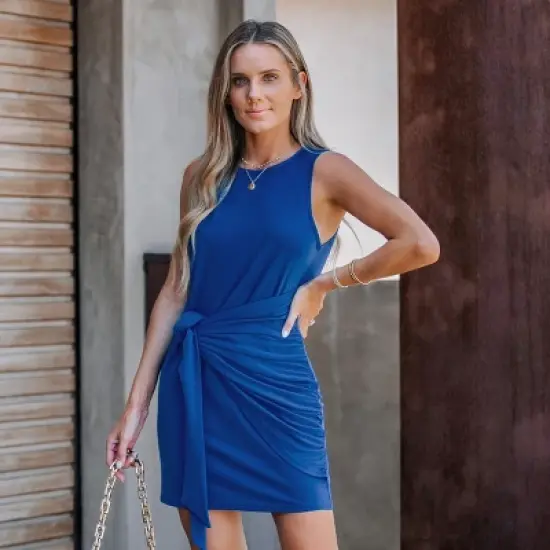 Women's Knotted Sash Mini Dress - Cupshe image {5}