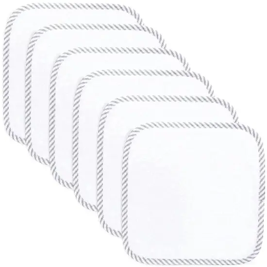 Baby Washcloths, Organic Rayon From Bamboo 6 Pack by Comfy Cubs image {1}