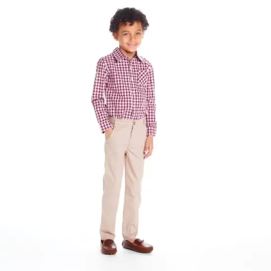 Andy & Evan Kids Red Gingham Button Down Shirt, Size 7Y image {1}
