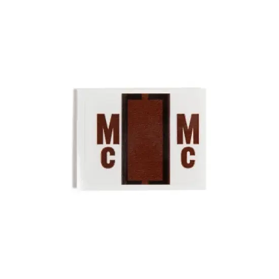 Smead A-Z Color-Coded Bar-Style End Tab Labels Letters Mc Brown 500/Roll 67097 image {3}