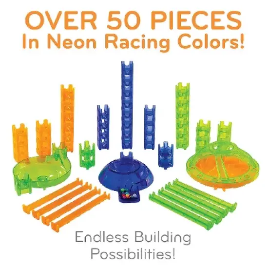 MindWare Q-Ba-Maze Rally Racing Marble Run Building Set - 69 pieces image {2}
