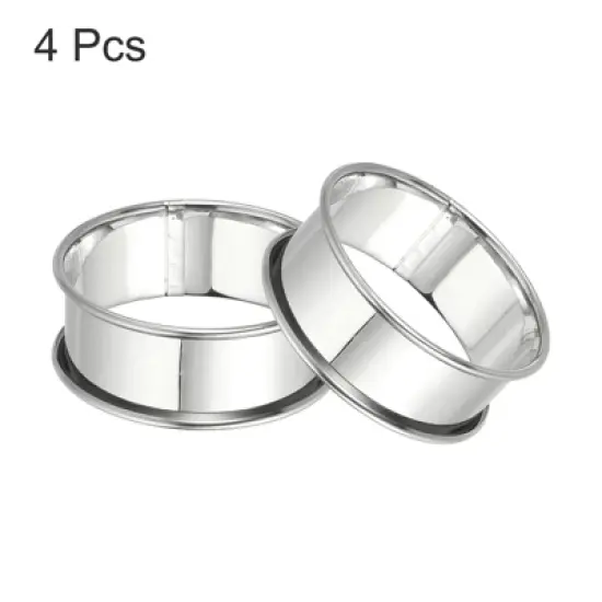 Unique Bargains Stainless Steel Double Rolled Nonstick Durable Cake Rings image {2}