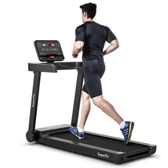 SuperFit 2.25HP Electric Treadmill Running Machine w/App Control for Home Office image {9}