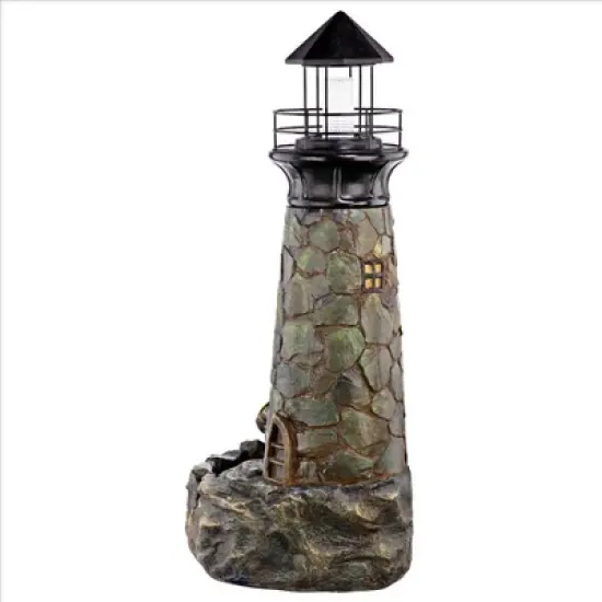 Design Toscano Seaside Lighthouse LED Illuminated Cascading Garden Fountain image {4}