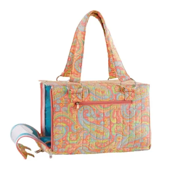 C&F Home Carrera 100% Cotton Quilted Paisley Travel Tote Small Pet Carrier Bag, 9.5" x 14" image {5}