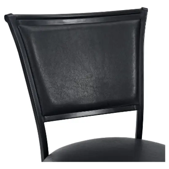 Rachel Swivel Barstool Black with Cushion - Crosley image {4}