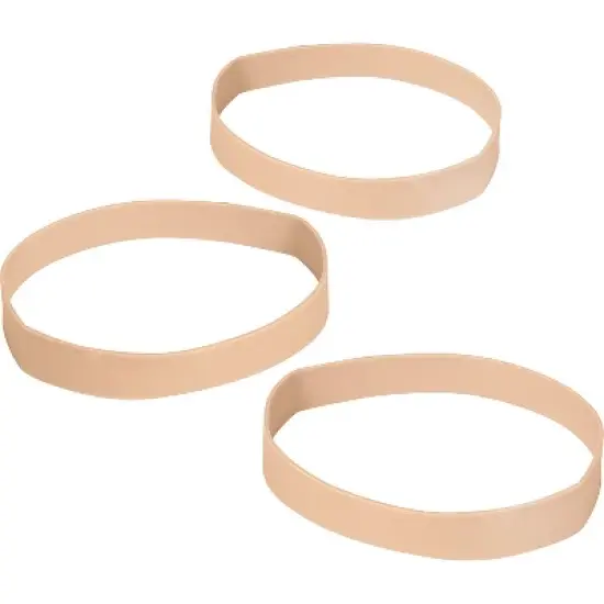 Business Source Rubber Bands Size 107 1 lb./BG 7"x5/8" Natural Crepe 15727 image {2}