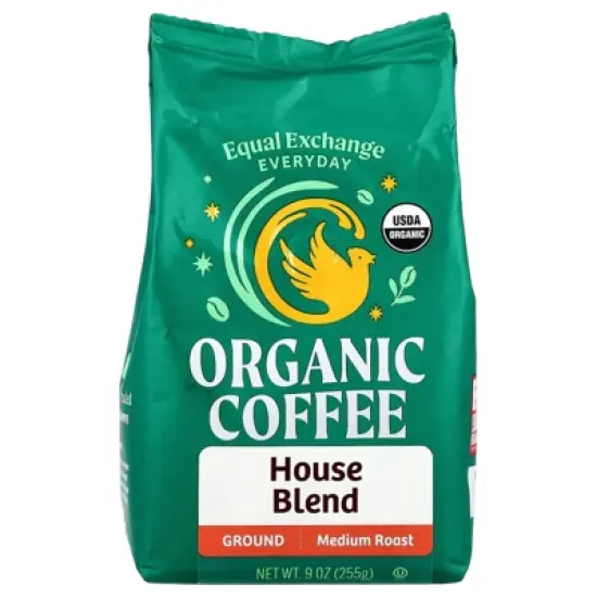 Equal Exchange Organic Coffee, House Blend, Ground, Medium Roast , 9 oz (255 g) image {2}