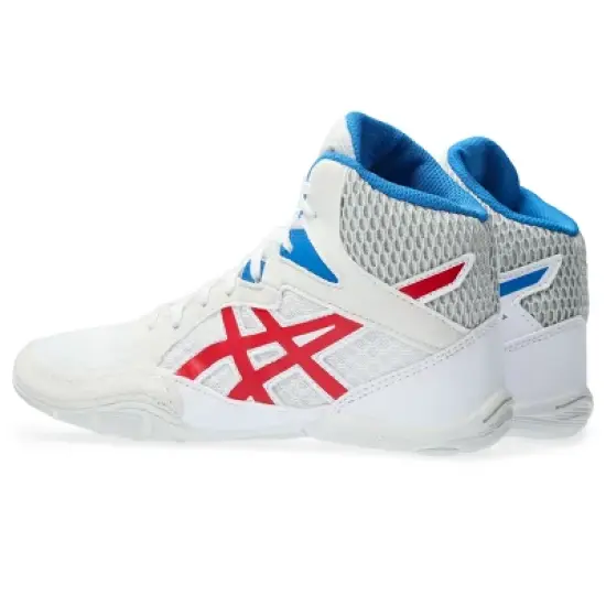 ASICS Kid's SNAPDOWN 3 Grade School Wrestling Shoes, 13M, white image {2}