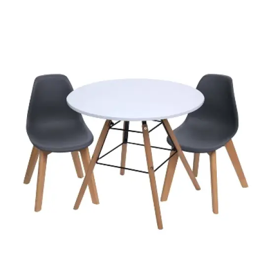 3pc Modern Kids' Round Table and Chair Set - Gift Mark image {6}