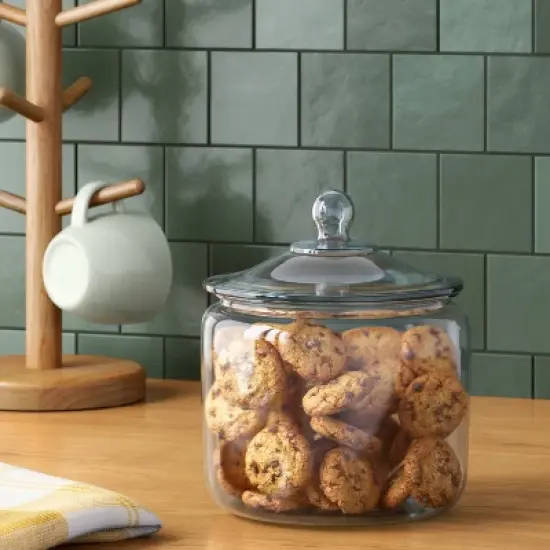 96oz Glassware Kitchen Storage - Threshold&trade;: Clear Glass, Dishwasher-Safe, 8.27" Height, Lifetime Warranty image {1}