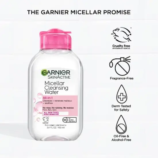 Garnier Micellar Water Hydrating Facial Cleanser & Makeup Remover - Basic Cleansing image {4}