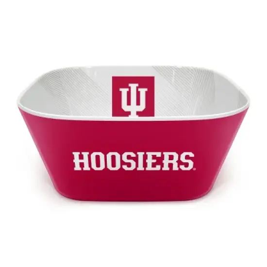 NCAA Indiana Hoosiers Serving Bowl: Melamine Rounded Square, 15 Volume Capacity image {1}