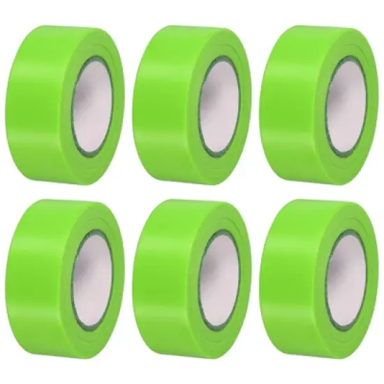 Unique Bargains PVC Non-Adhesive Flagging Tape for Tree Survey Boundaries 6 Pcs image {7}