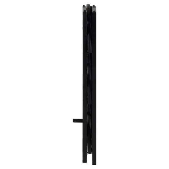 38.75" 4-Shelf Corner Folding Bookcase Black - Flora Home image {4}