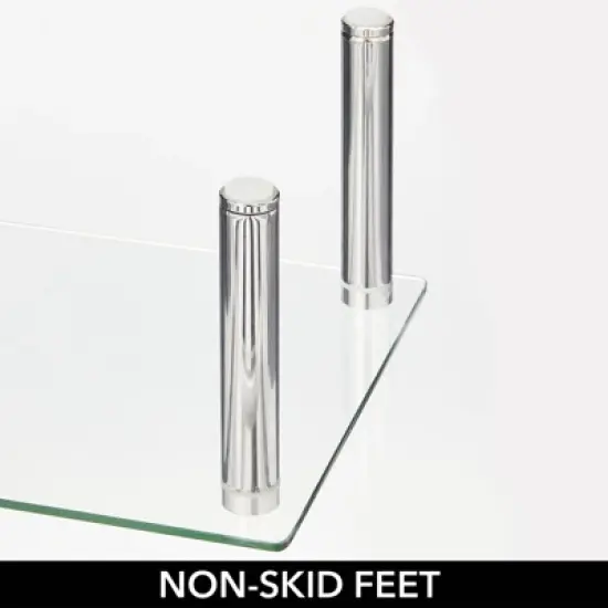 mDesign Large Flat Platform Riser Shelf for Laptop Computer or TV image {2}