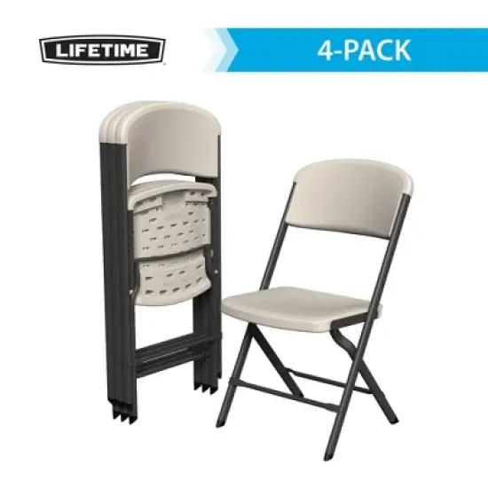 Lifetime Commercial Grade Folding Chair with Bypass Frame, 4-Pack, Assorted Colors image {3}
