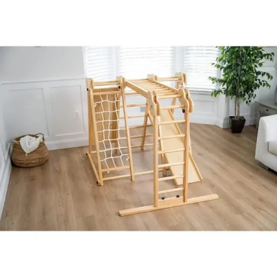 Avenlur Chestnut Foldable Indoor Playground Jungle Gym 7-in-1 Playset image {10}