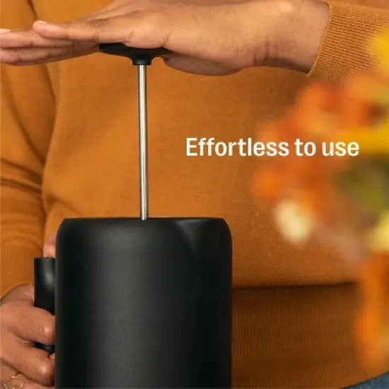 Fellow 24oz Clara French Press Coffee Maker Matte Black: Stainless Steel, Manual, Permanent Screen Filter, 24 oz Capacity image {3}