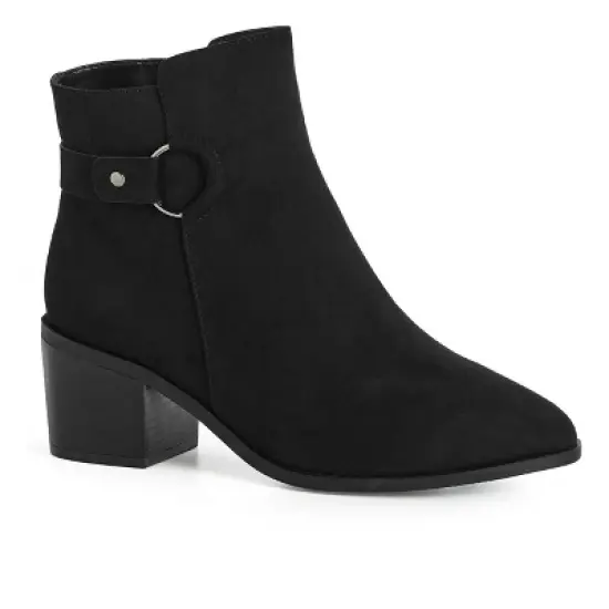 Women's WIDE FIT Marge Ankle Boot - black | EVANS image {9}